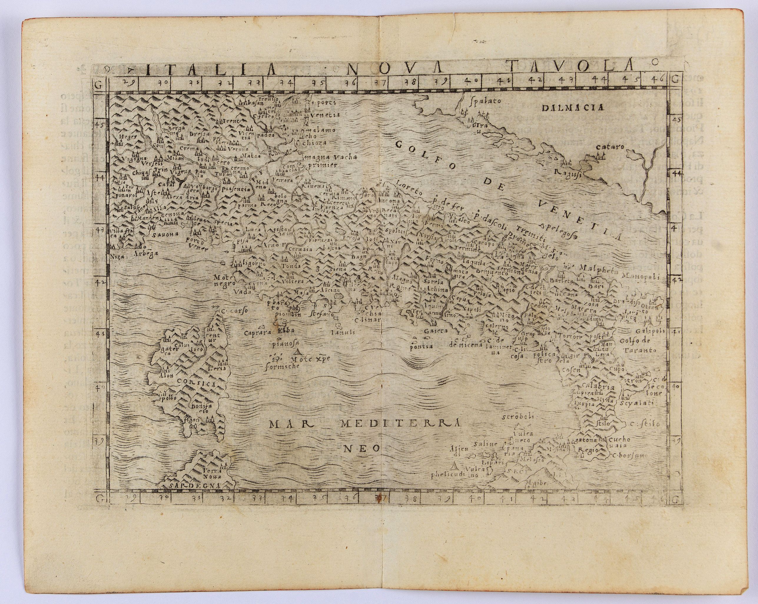GASTALDI, G., Italia Nova Tavola., antique map, old maps