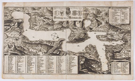 MERIAN, M., Abbildung der 4. Waldtstätten See., antique map, old maps