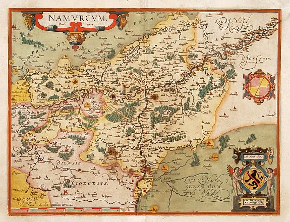 ORTELIUS, A., Namurcum Comitatus., antique map, old maps