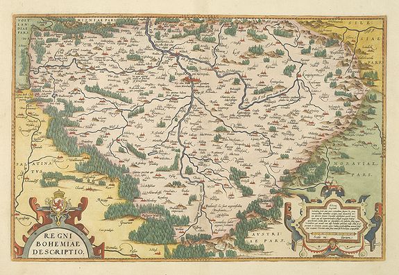 ORTELIUS, A., Regni Bohemiae Descriptio., antique map, old maps