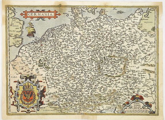 ORTELIUS, A., Germania., antique map, old maps