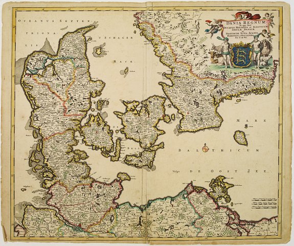 WIT, F. de., Dania Regnum In quo sunt Ducatus Holsatia et Slesvicum.., antique map, old maps