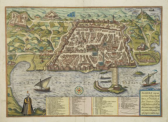 BRAUN, G. / HOGENBERG, F., ALGERII Sarace norum urbis fortissimae., antique map, old maps