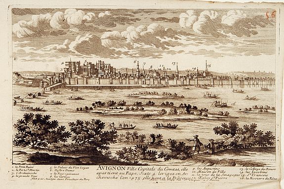 AVELINE, P. / CREPY, Avignon., antique map, old maps