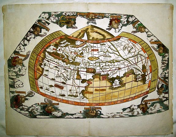 PTOLEMEE, C. / FRIES, L., Typus orbis descriptione Ptolemaei., antique map, old maps