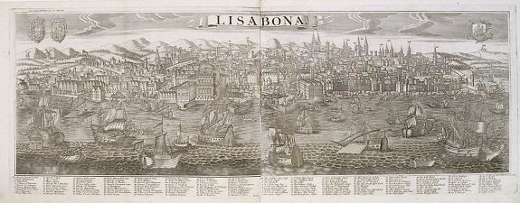 PROBST, G. B., Lisabona., antique map, old maps