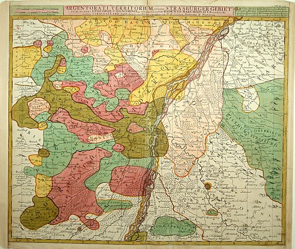 ALLARD, C., Strasburger Gebiet., antique map, old maps