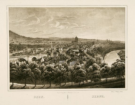 , Bern., antique map, old maps