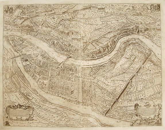 TARDIEU, N.-H., Carte de l'Ancienne Ville de Lyon., antique map, old maps