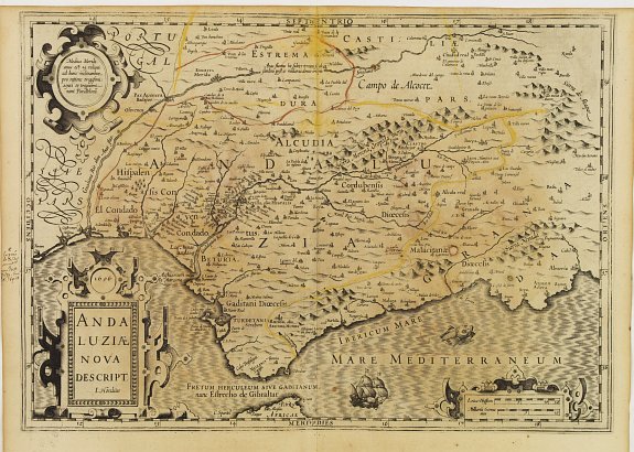 MERCATOR, G./ HONDIUS, J., Andaluziae nova descript., antique map, old maps