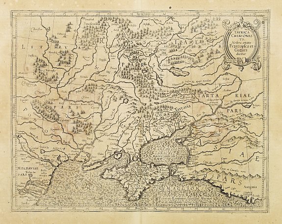 MERCATOR,G./ HONDIUS,J., Taurica Chersonesus., antique map, old maps