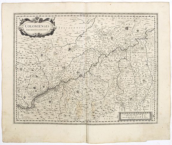 JANSSONIUS, J., Coloniensis archiepiscopatus., antique map, old maps