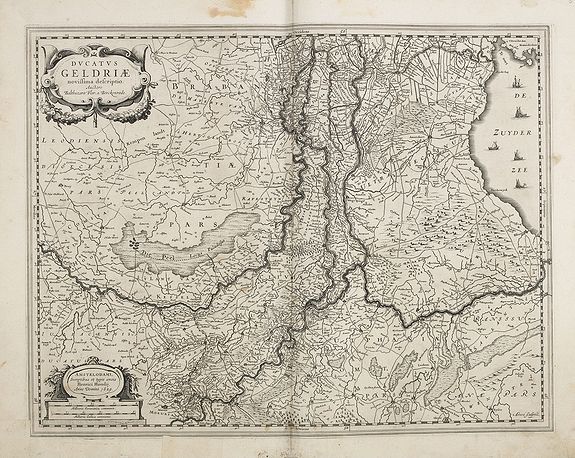 HONDIUS, H., Ducatus Geldriae novissima. . ., antique map, old maps