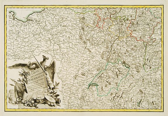 RIZZI ZANNONI, Carte de l'Empire d'Alemagne.., antique map, old maps