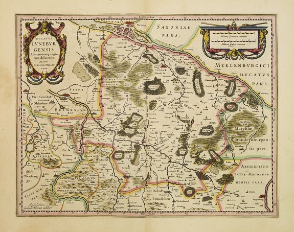 BLAEU, J., Ducatus Luneburgensis.., antique map, old maps