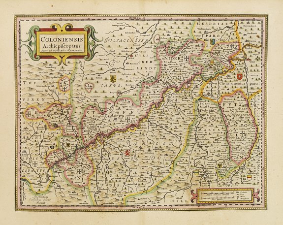 BLAEU, W., Coloniensis archiepiscopatus., antique map, old maps