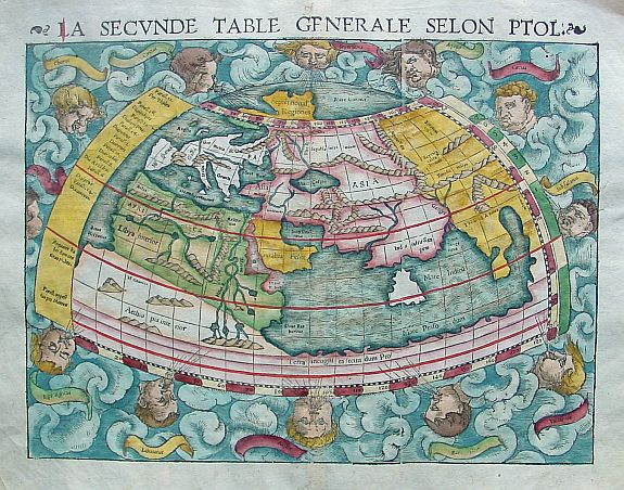 MÜNSTER, S., La Secunde table generale selon Ptol., antique map, old maps