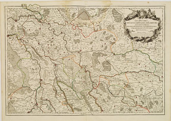 SANSON, N./JAILLOT, H., Les Duchés de Clèves, de Iuliers et de Limbourg.., antique map, old maps