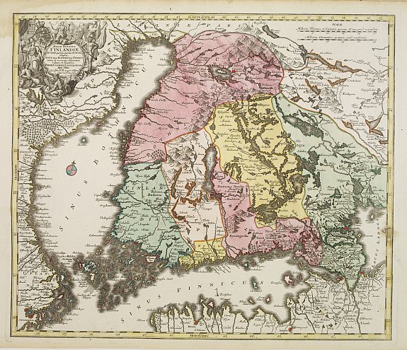 LOTTER, T. C., Magni Ducatus Finlandiae?, antique map, old maps
