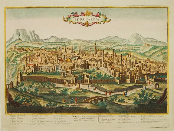 ANONYMOUS, Ierusalem., antique map, old maps