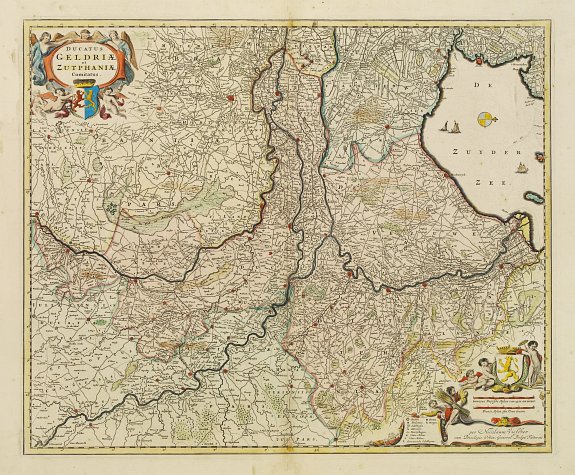 VISSCHER , N., Ducatus Geldriae et Zutphaniae Comitatus., antique map, old maps