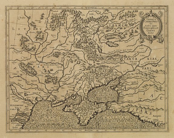 MERCATOR, G ./ HONDIUS, J., Taurica Chersonesus Nostra aetate Przecopsca et Gazara dicitur., antique map, old maps
