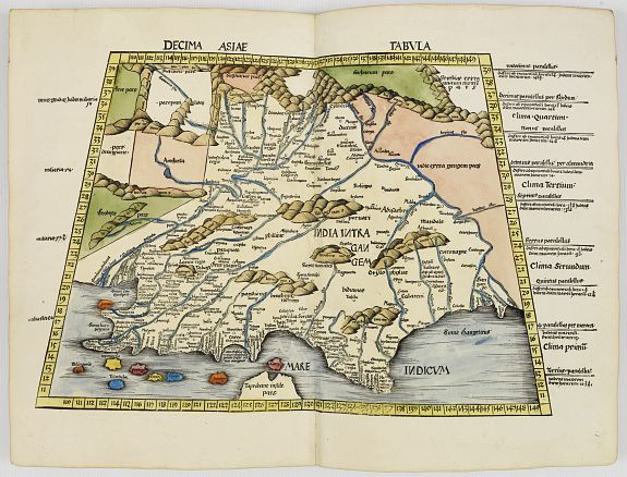 WALDSEEMULLER., Decima Asie Tabvla., antique map, old maps