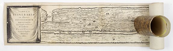 JANSSONIUS, J., Tabula Itineraria ex illustri Peutingerorum Bibliotheca Quae Auguste Vindelicorum., antique map, old maps