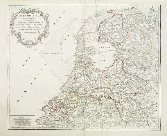 ROBERT DE VAUGONDY, G., Provinces-Unies des Pays-Bas, . . ., antique map, old maps