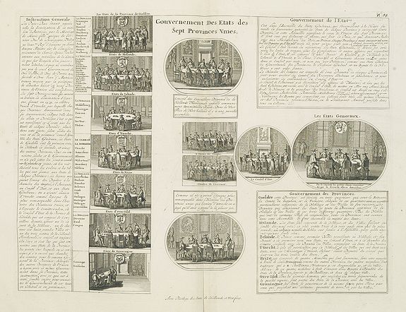 CHATELAIN, H., Gouvernement des etats des sept provinces Unies. . ., antique map, old maps