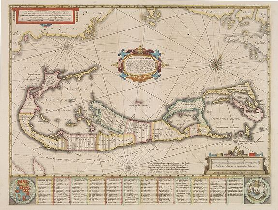 HONDIUS, H. / JANSSON, J., Mappa Aestivarum Insularum, alias Barmudas., antique map, old maps