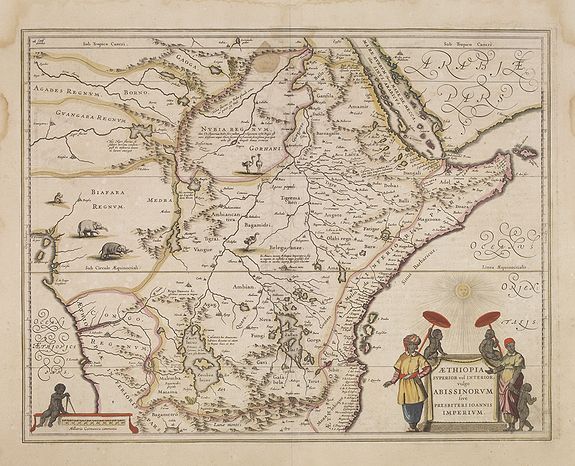 JANSSON, J., Aethiopia superior vel interior., antique map, old maps