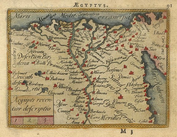 ORTELIUS,A., Aegiipti recentior descriptio, antique map, old maps