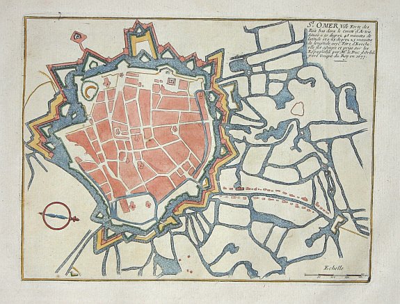FER, N de, st Omer, antique map, old maps