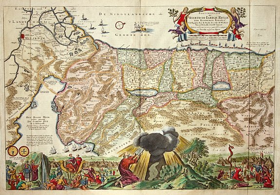 STOOPENDAAL:D., Pergrinatie ofte Veertich-iarige Reyse, antique map, old maps