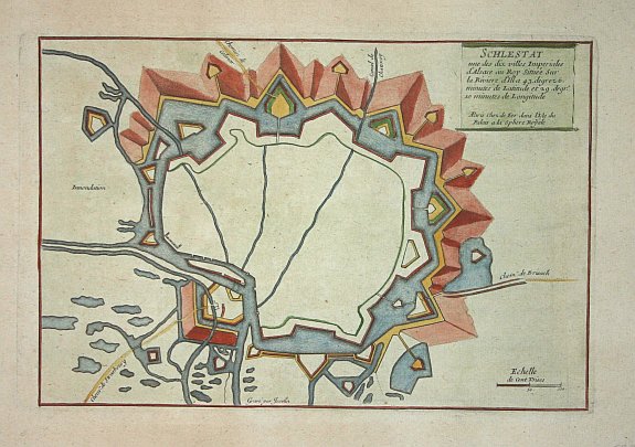 FER, N de, Schlestat., antique map, old maps