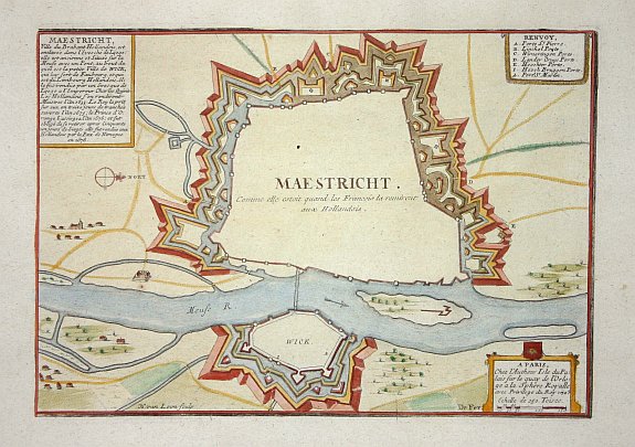 FER, N de, Maestricht., antique map, old maps