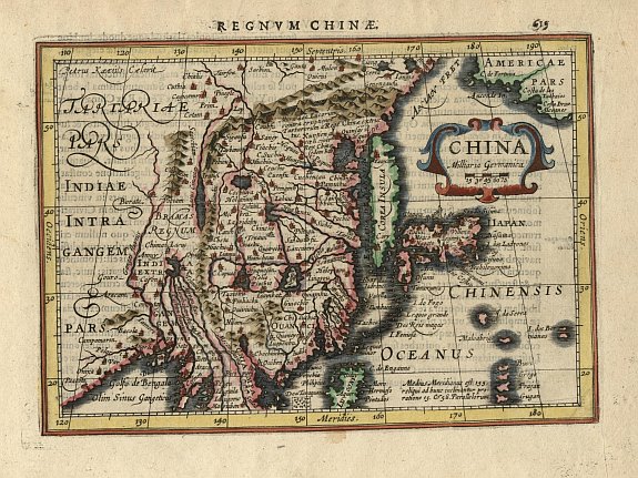 MERCATOR,G./ HONDIUS,J., China., antique map, old maps