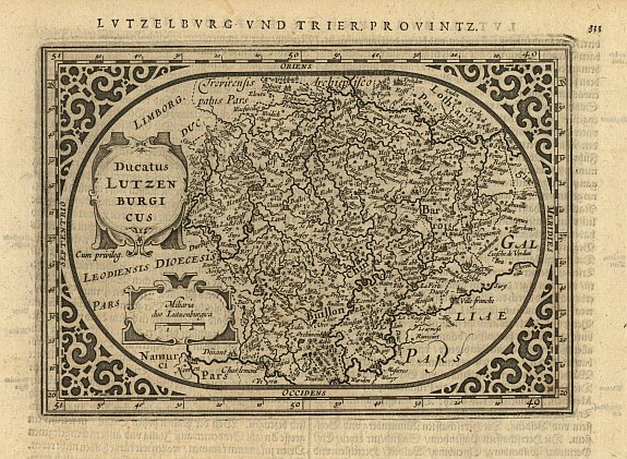 MERCATOR,G./ HONDIUS,J., Ducatus Lutzenburgicus, antique map, old maps