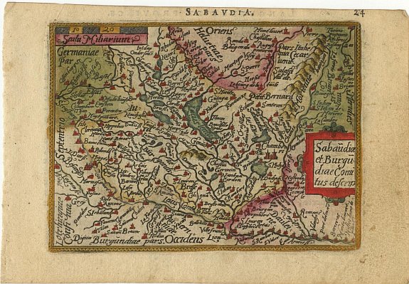 ORTELIUS,A., Sabaudiae et burgundiae .., antique map, old maps