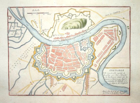 FER, N de, Grenoble., antique map, old maps