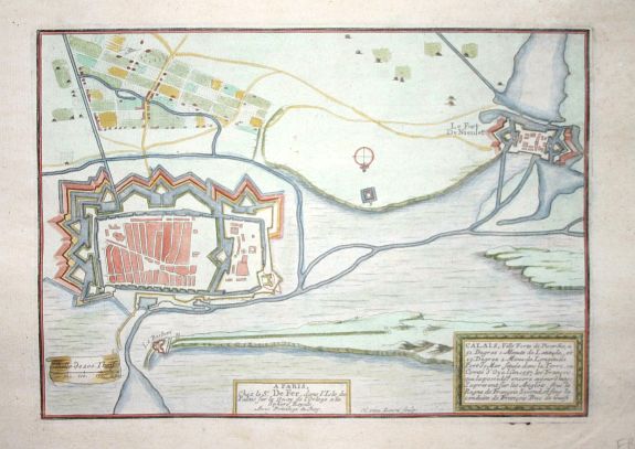 FER, N de, Calais., antique map, old maps