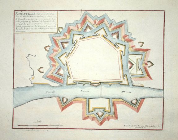 FER, N de, Thionville., antique map, old maps