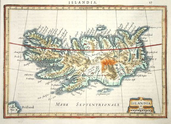 MERCATOR,G./ HONDIUS,J., Islandia, antique map, old maps