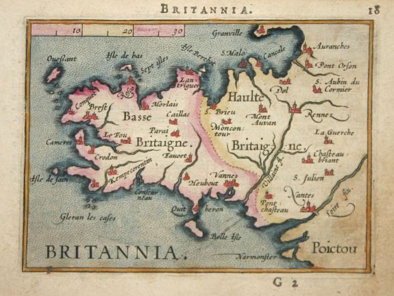 ORTELIUS,A., Britannia., antique map, old maps