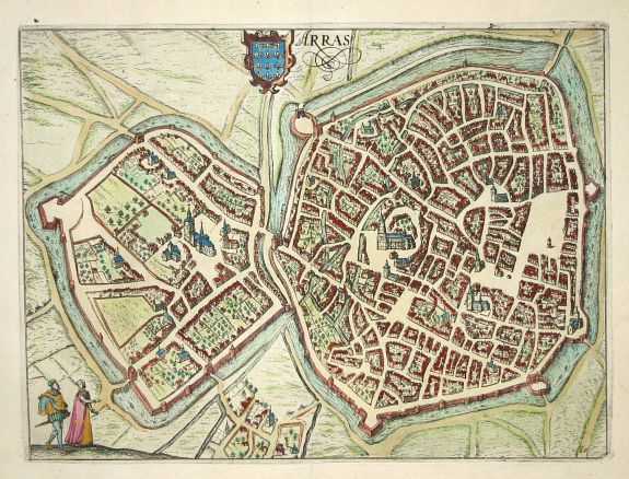 GUICCIARDINI,L., Arras, antique map, old maps