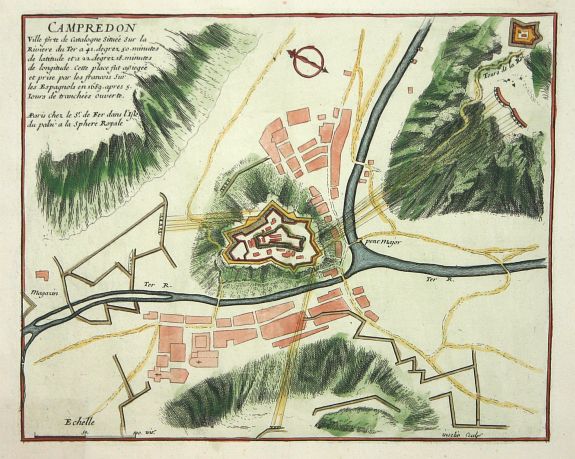 FER, N de, Campredon., antique map, old maps