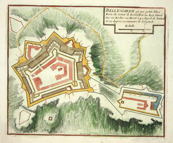 FER, N de, Belle-Garde., antique map, old maps