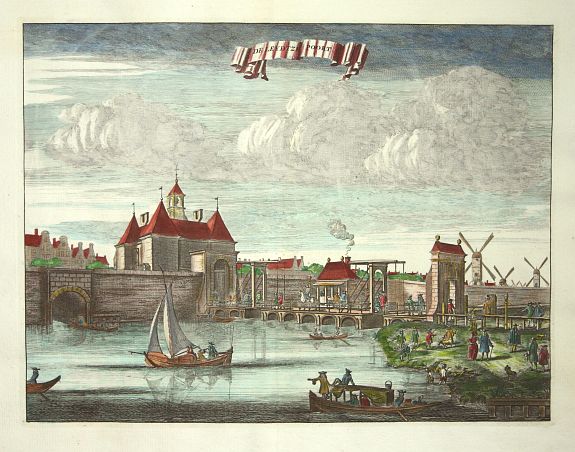 WAGENAAR, J., De Leydtze Poort, antique map, old maps