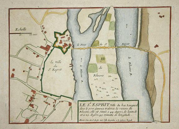 FER, N de, Le st. Esprit., antique map, old maps